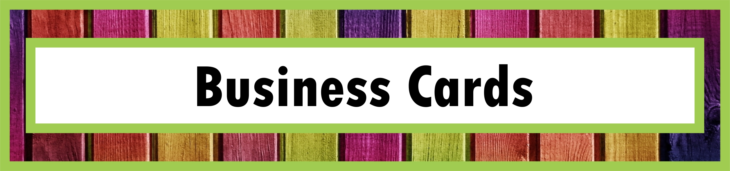 Products button for Business Cards